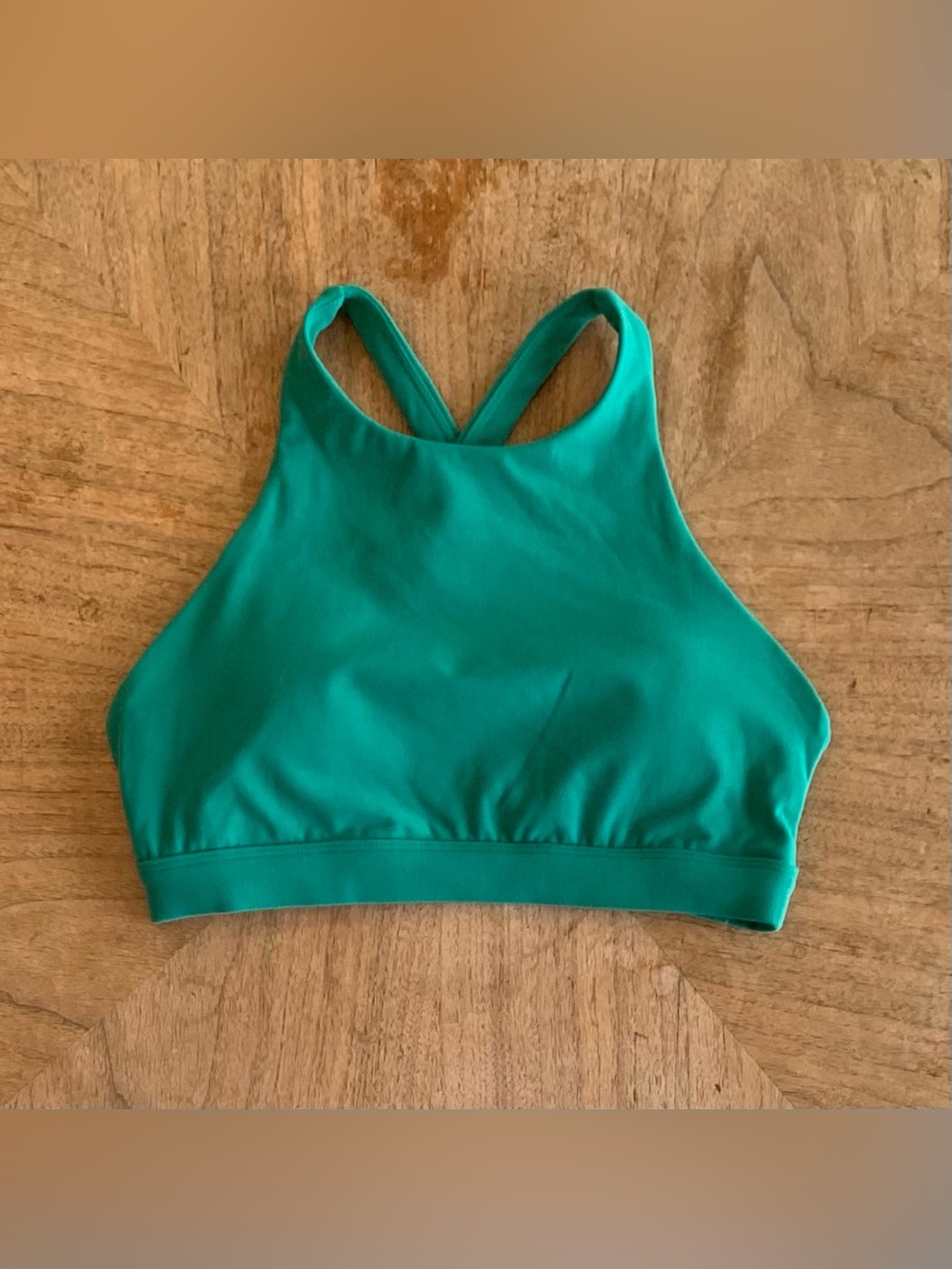 Peachy Athletic Green High Neck Bra